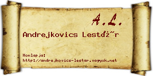 Andrejkovics Lestár névjegykártya